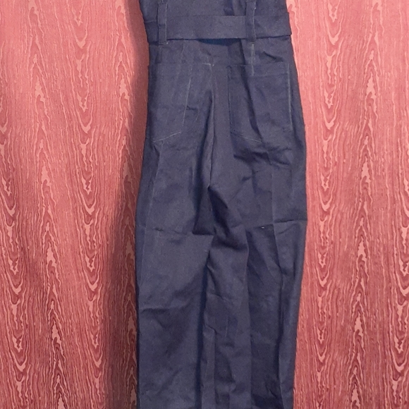 JUMPSUIT FULL ZIP CLOSURE WITH BELT BELL BOTTOMS WOMEN'S - Picture 5 of 9